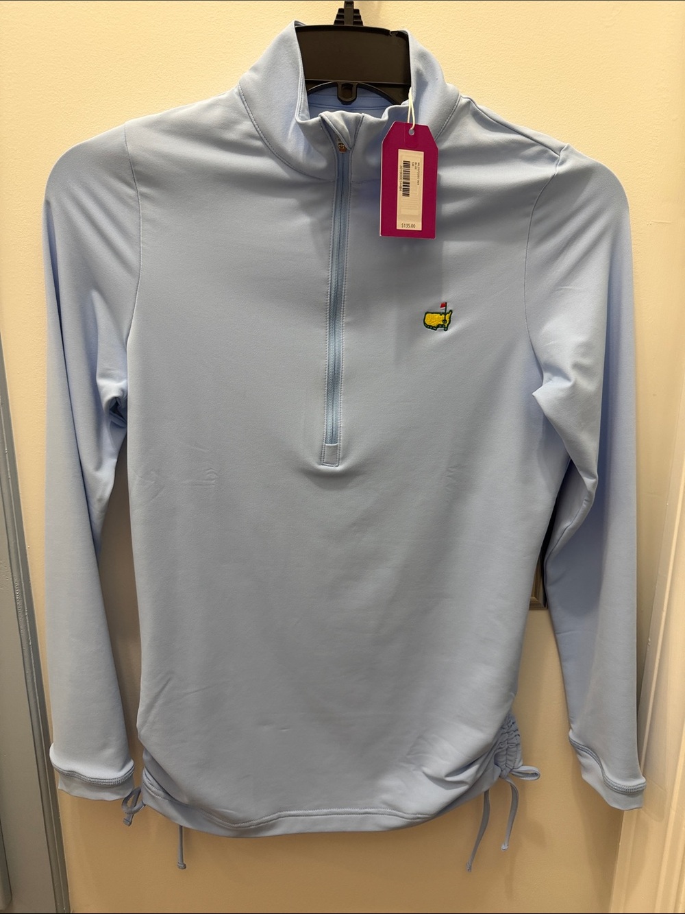 NWT Women’s Light Blue Quarter-Zip Pullover with Masters Logo
